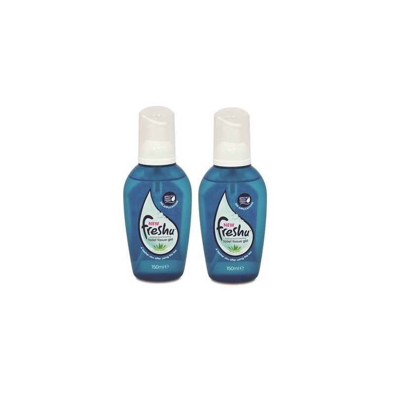 2 Pack of Freshu 150ml Antibacterial Foaming Toilet Tissue Gel