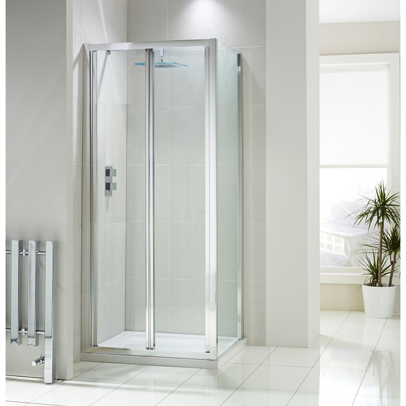 Aquaglass+ 700 bi-fold Shower Door 4mm Clear Glass, Only Â£266.99