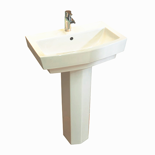 Credenza 60cm Basin with 1 Tap Hole and Full Pedestal from RAK Ceramics