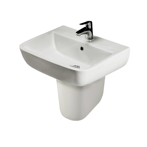 Series 600 1 Tap Hole Basin With Half Pedestal