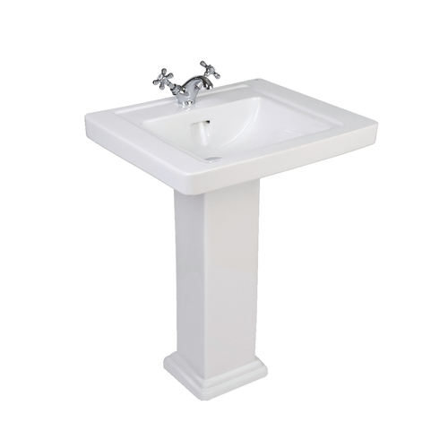 Empire 600 1 Tap Hole Basin with Full Pedestal