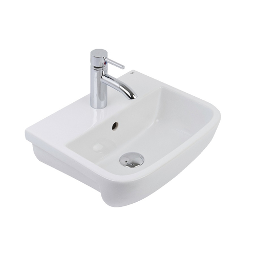 Series 600 52cm Semi Recessed Basin 1 Tap Hole