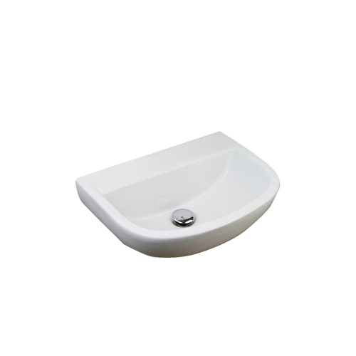 Compact 50cm Wall Hung Basin With No Tap Hole