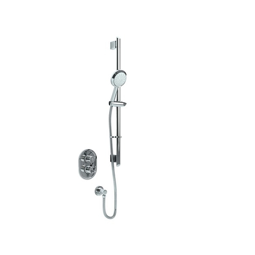 Deluge Thermostatic Concealed Shower with pivoting flexible slide rail kit from Inta