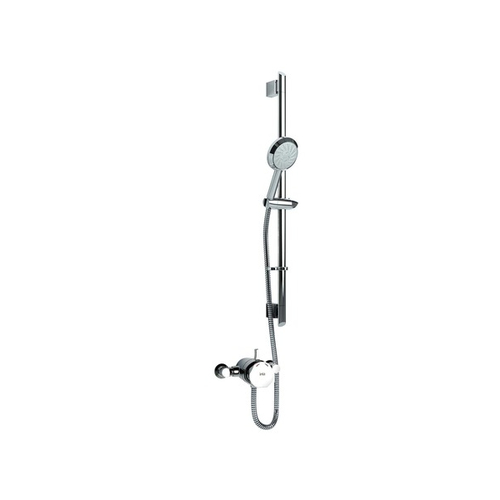 Mood Contemporary Exposed Dual Control Thermostatic Shower Valve with primo flexible slide rail kit