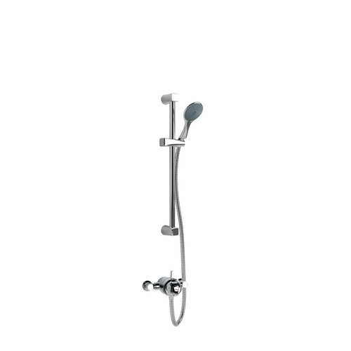 Mood Modern Exposed Dual Control Thermostatic Shower Valve with primo flexible slide rail kit