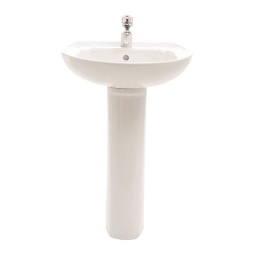 Atlantic 1 Tap Hole Basin With Full Pedestal