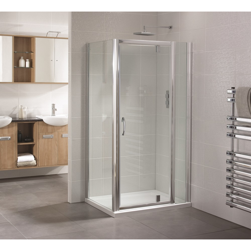 Identiti2 Rectangular Tray Pivot Shower Door 900mm