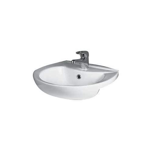 Atlantic 500mm Semi Recessed Basin with Different Tap Holes