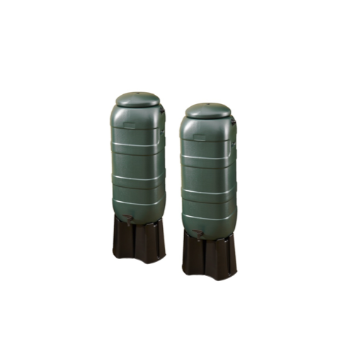 �9.25 Off - 2 x 100 Litre Water Butts With 1 Diverter and 1 Link Kit