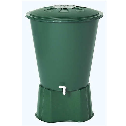 Round Green Water Butt Kit - 210 Litre