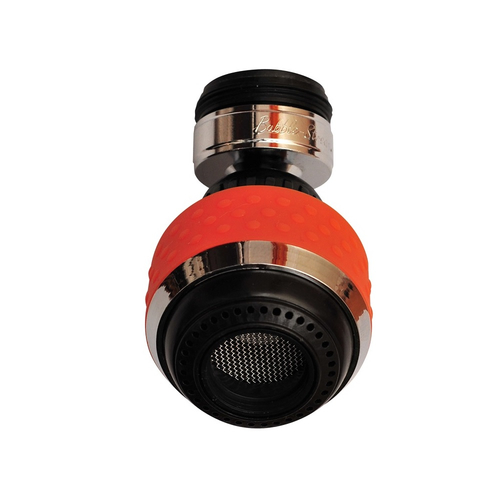 Bubble-Stream Tap Aerator in Orange