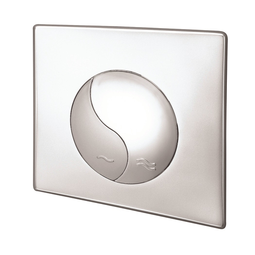 Siamp Standard Square Dual Flush Plate (Matt Chrome)