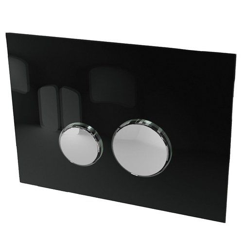 Siamp Reflect 360 Designer Square Dual Flush Plate (Black)