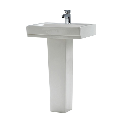 Ixos 455mm Slim Line Cloakroom Basin 1 Tap Hole from Impulse Bathrooms
