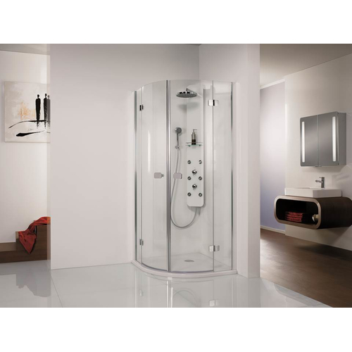 HSK Offset Quadrant Left Hand Stone Resin Shower Tray