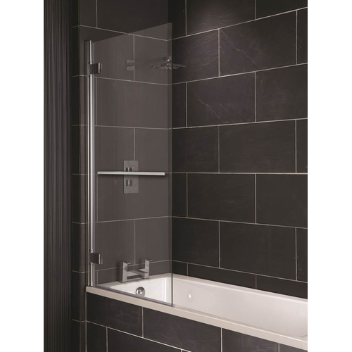 Aquaglass Plus Bath Screen with 180 Degree Door inc.Towel Rail