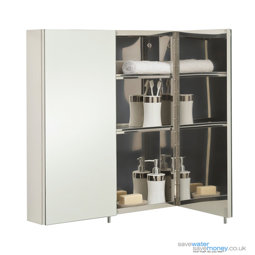 Delta Double Door Mirror Cabinet from RAK Ceramics (670 x 600mm)