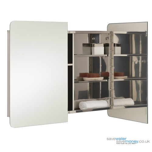 Duo Double Door Mirror Cabinet from RAK Ceramics (800mm x 660mm)