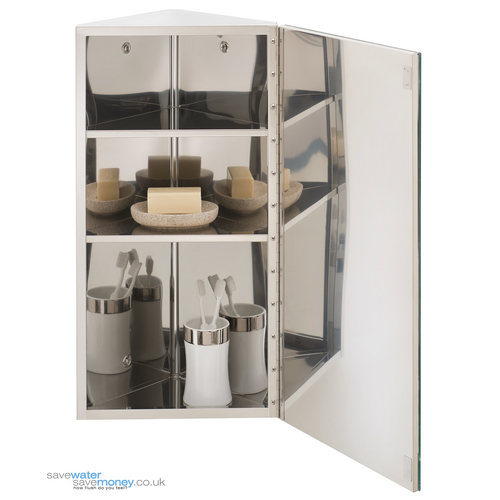 Riva Corner Mirror Cabinet from RAK Ceramics (190mm x 660mm)