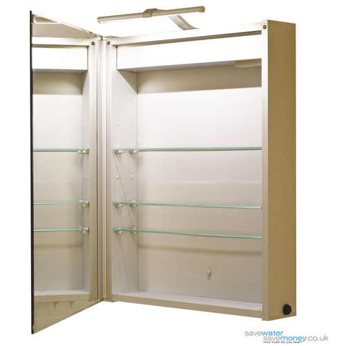 Solitaire Single Door Mirror Cabinet from RAK Ceramics (550mm x 700mm)