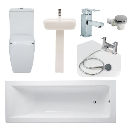 Metropolitan Bath Suite inc Shower Kit from RAK Ceramics